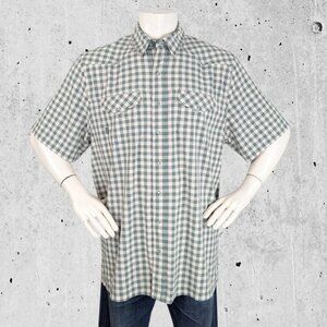 Gameguard Outdoor 1061 Shirt Size XL Moss Green Plaid Pearl Snaps